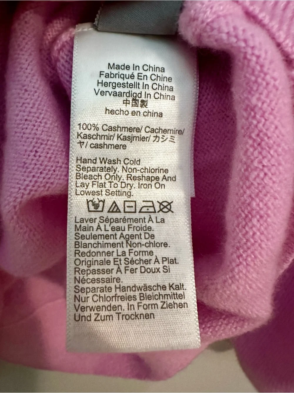 J.Crew Cashmere Relaxed V-Neck Sweater in Pink Size XXL